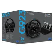 Logitech G923 1000Hz Force Racing Leather Cover Wheel And Pedals For Playstation 4/PC