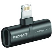 Promate Dual Port Lightning Adaptor Black