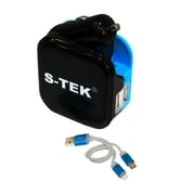 Stek Home And Car Charger Travelling Kit With USB Interface
