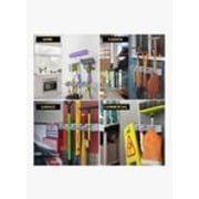 Decdeal - Mop Holder With Hook Broom Holder Drilling Wall Mounted Broom Hanger Organizer Storage Rack Kitchen Bathroom Garden