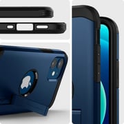 غطاء حماية تاف ارمور من سبايجن مصمم لجهاز iPhone 12 Mini مع إسفنج فائق التأثير - أزرق داكن