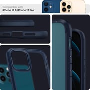 Spigen Ultra Hybrid Designed For iPhone 12/12 Pro Case Cover (6.1inch)- Navy Blue
