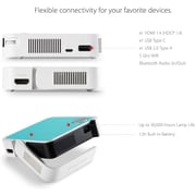 ViewSonic M1 mini Plus Smart LED Pocket Cinema Projector with Wi-Fi & Bluetooth, Screen Mirroring, Embedded JBL Speakers, USB Type C, Automatic Vertical Keystone, Built-in Battery and 1080p Support (M1MINIPLUS)