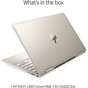 HP ENVY x360 (2020) Laptop - 11th Gen / Intel Core i7-1165G7 / 13.3inch FHD Touch / 512GB SSD / 8GB RAM / Shared Intel Iris Graphics / Windows 10 / English & Arabic Keyboard / Pale Gold / Middle East Version - [13-BD0023DX]