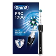 Oral B Black Pro 1000 Power Rechargeable Electric Toothbrush Powered by Braun