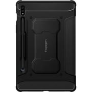 Spigen Rugged Armor Pro designed for Samsung Galaxy Tab S8 case cover (2022) / Galaxy Tab S7 case (2020) with S Pen Holder - Black