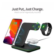 Maxguard MGVC05 Veloce-Series 3 In 1 Wireless Charger Black