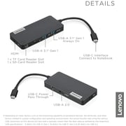 Lenovo USB-C 7 in 1 Hub Docking Station GX90T77924