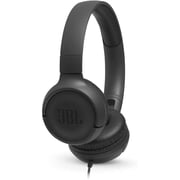 JBL T500- Wired On-Ear Headphones- Black