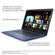 HP Stream 14-cb171wm Laptop - Celeron 1.1GHz 4GB 64GB Shared Win10 14inch HD Blue English Keyboard