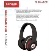 Sonilex Wireless Headphones Gladiator W/Aux Cable SL-BT108HS