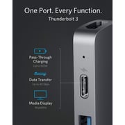 Anker A8371 7-in-1 USB Hub GRY+A8612 Type-C To Lightning Cable WHT