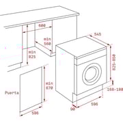 TEKA LSI5 1480 Washer dryer integrable 8kg capacity and 5kg drying system handwashable energy classification
