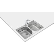 TEKA Inset Stainless Steel Sink With Two Bowls Universe 80 T-Xp 2B