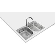 TEKA Inset Stainless Steel Sink With Two Bowls Universe 80 T-Xp 2B