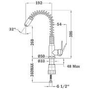 TEKA Semi-Professional Kitchen Tap Mixer With Flexible Spout In 934 N