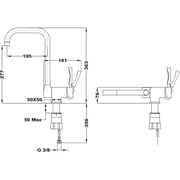 TEKA Under Window Sink Mixer With Swivel Spout Mtp 984