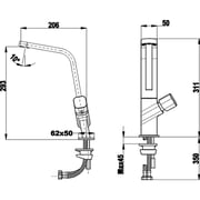 TEKA Single Lever Kitchen Tap With Revolutionary Open Spout Concept Ico 915