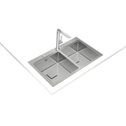 TEKA Inset Stainless Steel Sink With Two Bowls Zenit Rs15 2C 86