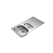 TEKA Reversible Matte One‑Bowl Sink with Aux & Drainer - Starbright 60 E‑Xn 1½B