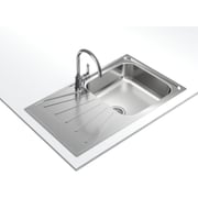 TEKA Inset Reversible Sink With Matt Finish One Bowl And One Drainer Starbright 50 E-Xn 1B 1D
