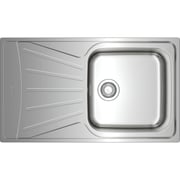 TEKA Inset Reversible Sink With Matt Finish One Bowl And One Drainer Starbright 50 E-Xn 1B 1D