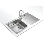 TEKA Inset Reversible Sink With Matt Finish One Bowl And One Drainer Starbright 50 E-Xn 1B 1D