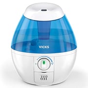 Vicks Mini Filter Free Cool Mist Humidifier Small Humidifier For Bedrooms, Baby, Kids Rooms, Auto-Shut Off, 0.5 Gallon Tank For 20 Hours Of Moisturized Air, Use With Vicks Vapor pads