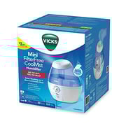 Vicks Mini Filter Free Cool Mist Humidifier Small Humidifier For Bedrooms, Baby, Kids Rooms, Auto-Shut Off, 0.5 Gallon Tank For 20 Hours Of Moisturized Air, Use With Vicks Vapor pads