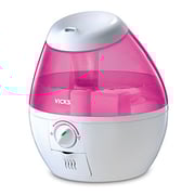 Vicks Mini Filter Free Cool Mist Humidifier Small Humidifier For Bedrooms, Baby, Kids Rooms, Auto-Shut Off, 0.5 Gallon Tank For 20 Hours Of Moisturized Air, Use With Vicks Vapopads, Pink