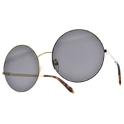 Victoria Beckham unisex round shape gold metal frame sunglasses