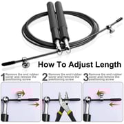 MaxStrength Skipping Rope for Fitness, Adjustable jump rope, Aluminum Alloy Speed Ropes, for Loss Weight, Boxing, Indoor and Outdoor Exercises, Double Under, Men & Women Random Color