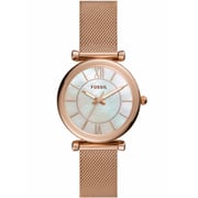 Fossil Carlie Analog Mother of Pearl Dial Women's Watch-ES4918