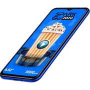 هاتف تكنو سبارك جو 2020 بسعة 32 جيجا بايت أزرق أكوا 4G