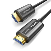 كابل HDMI 2.0 4K خليط من الزنك مع الألياف البصرية من يوجرين 15 متر (أسود)