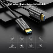 كابل HDMI 2.0 4K خليط من الزنك مع الألياف البصرية من يوجرين 15 متر (أسود)