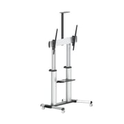 Skill Tech Aluminum Height Adjustable TV Floor Stand With Wheels SH-666TW