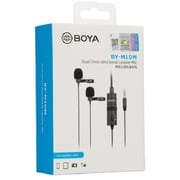 Boya Dual Omni-directional Lavalier Microphone 4m Black