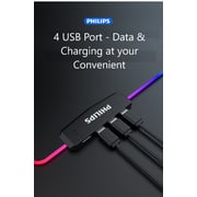 لوحة ماوس فيليبس RGB ماوس باد مع موزع ب 4 منافذ USB(حجم L) L304