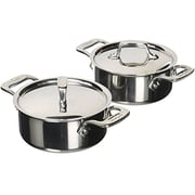 All-Clad E849A264 Stainless Steel Cocottes, 0.5-Quart, 2-Piece, Silver