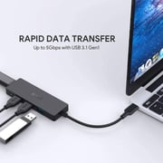 Aukey CBC64 4 Port USB Type-C Hub Black
