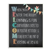The Kids Room by Stupell Stupell Home D Cor Welcome Acrostic Rainbow Chalk Wall Plaque Art, 10 X 0.5 X 15, Proudly Made In Usa