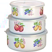 Corelle Coordinates By Reston Lloyd 6-Piece Enamel On Steel Bowl/Storage Set, Chutney
