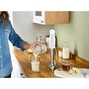 Kenwood Hand Blender 600W with 500ml Chopper, Whisk, Stainless Steel Wand, Triblade. HDP109WG White