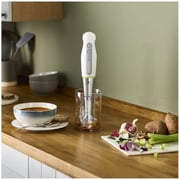 Kenwood Hand Blender 600W with 500ml Chopper, Whisk, Stainless Steel Wand, Triblade. HDP109WG White