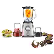 Kenwood Glass Blender 800W with 2L Jar Glass Grinder Mill Chopper Mill, Ice Crush Function BLP44.270SS