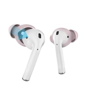 AhaStyle Silicone Earbuds Covers Case for Apple AirPods 1&2 and EarPods Storage Hook Pouch (3 Pairs Large, Pink)