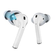 AhaStyle Silicone Earbuds Covers Case for Apple AirPods 1&2 and EarPods Storage Hook Pouch (3 Pairs Small, Light Blue)