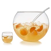 Libbey Selene Punch Bowl Set With 8 Punch Glasses, Punch Bowl And Ladle