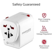 Promate Voyage Universal Wall Charger White